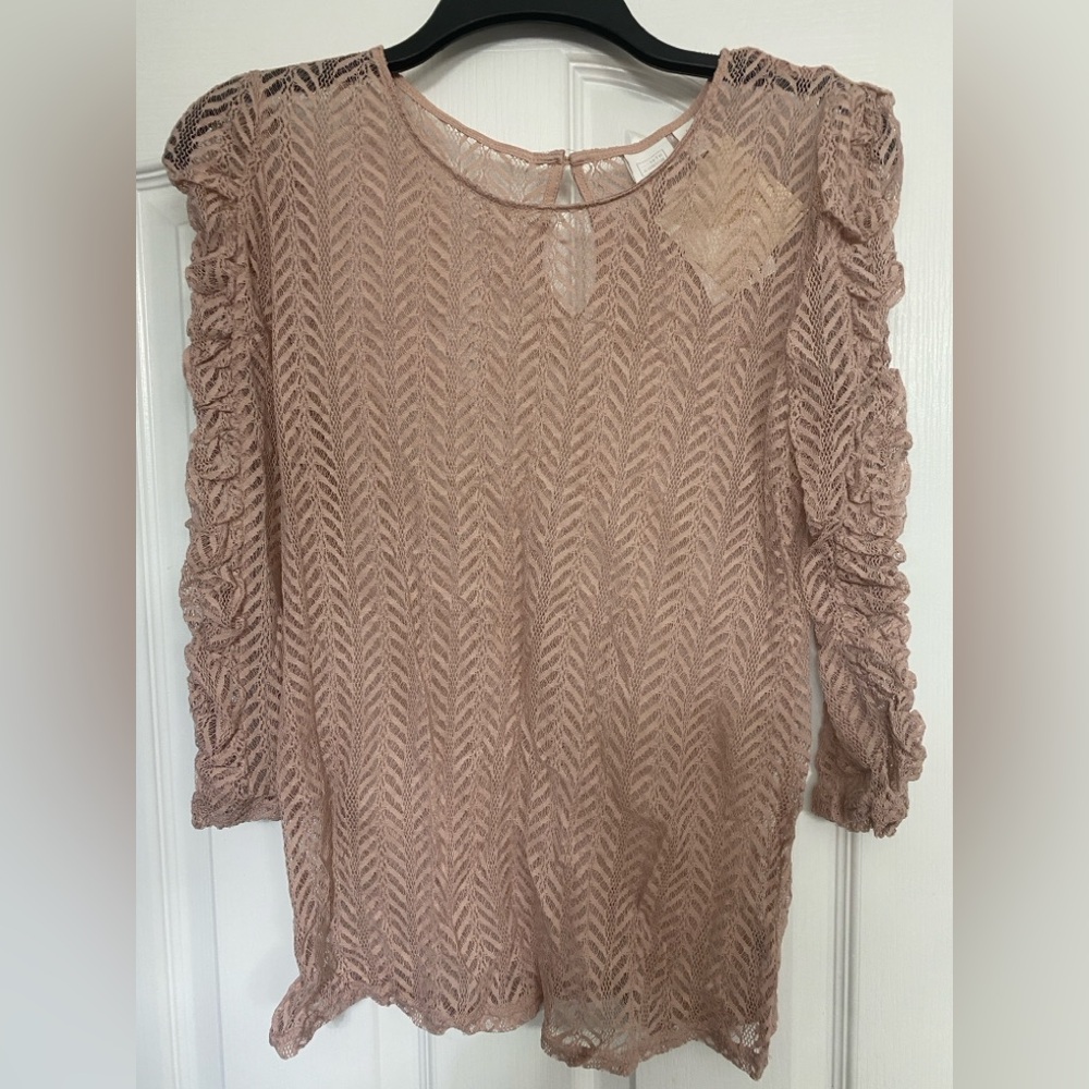 NEW - 14th & Union Light Pink Lace Top